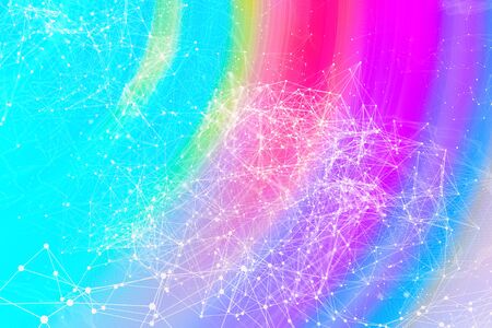 Abstract technology AI geometric lines background design