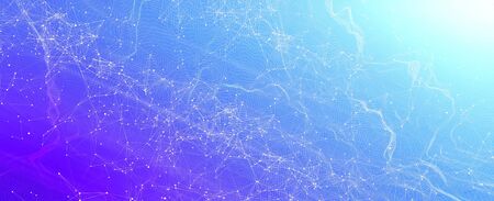 Abstract technology AI geometric lines background design