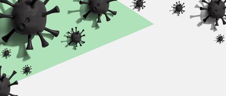 Viral epidemic influenza and Coronavirus Covid-19 conceptの写真素材