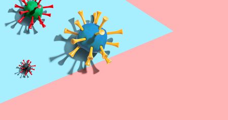 Viral epidemic influenza and Coronavirus Covid-19 conceptの写真素材