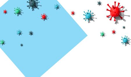 Viral epidemic influenza and Coronavirus Covid-19 conceptの写真素材