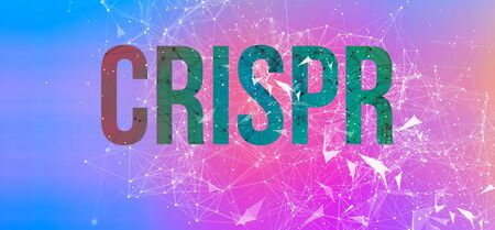 Crispr theme with abstract network lines and patterns