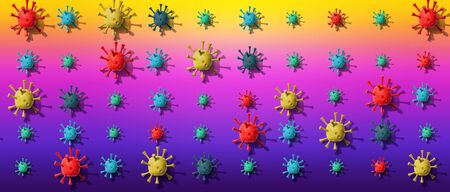 Viral epidemic influenza and Coronavirus Covid-19 conceptの写真素材