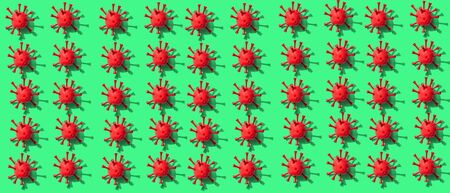 Viral epidemic influenza and Coronavirus Covid-19 conceptの写真素材