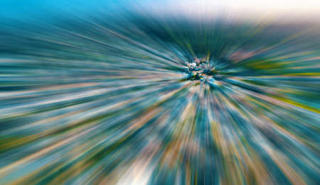 Aerial view of San Francsico, CA residential area zoom in satellite view conceptの写真素材