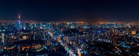 Tokyo, Japan cityscape view from high aboveの写真素材