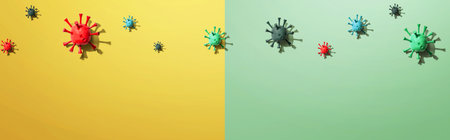 Viral epidemic influenza and Coronavirus Covid-19 conceptの写真素材