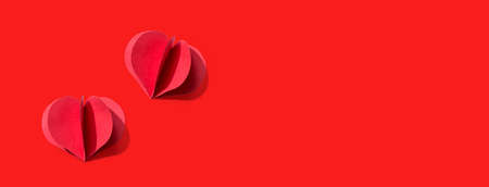 Valentines day or Appreciation theme with paper craft hearts