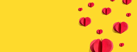Valentines day or Appreciation theme with paper craft hearts