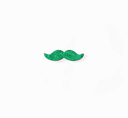 Saint Patricks Day green mustache - flat layの写真素材