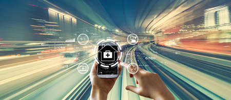 Telehealth theme with high speed motion blur