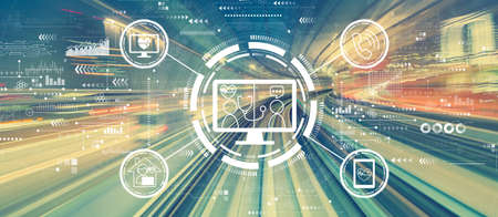 Telehealth theme with high speed motion blurの写真素材