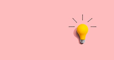 Yellow light bulb