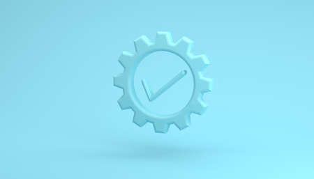 3D render illustration of gear iconの写真素材