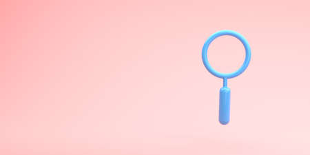 3D render illustration of magnifying glassesの写真素材