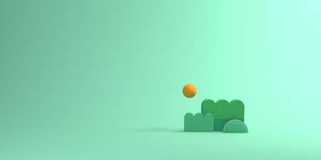 Abstract 3D render of geometric shapes