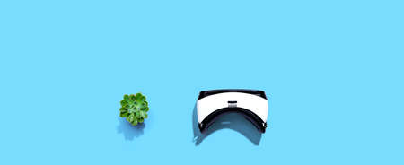 Virtual reality headset with shadow