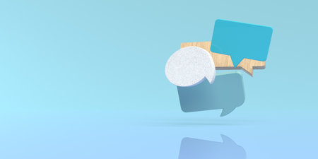 Floating speech bubbles - 3D render