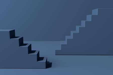 Stairs - Abstract minimal backgroundの写真素材