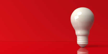 Light bulb on a colored backgroundの写真素材