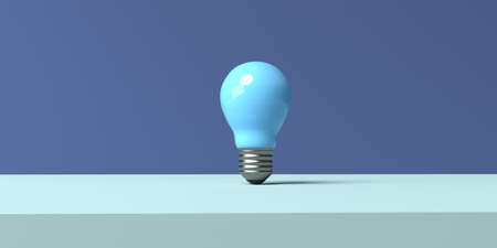 Light bulb on a colored backgroundの写真素材