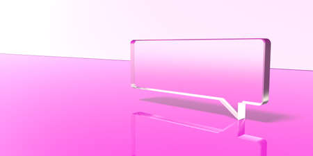 3D render of speech bubble