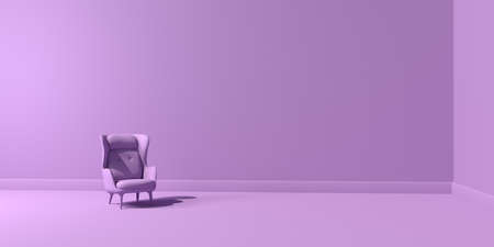 Relaxing chair in the empty room - 3Dの写真素材