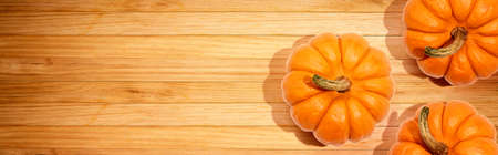 Autumn orange pumpkins overhead viewの写真素材