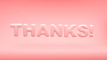 Thanks message - 3D render illustration