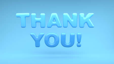 Thank you message - 3D render illustrationの写真素材