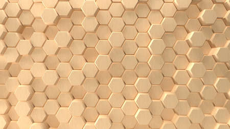 Abstract hexagon geometric background - 3D render