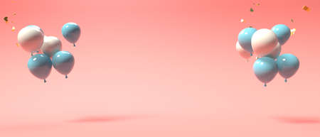 Floating balloons - Celebration and Party themeの写真素材