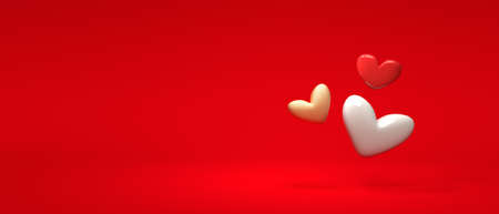 Hearts - Appreciation and love theme - 3Dの写真素材