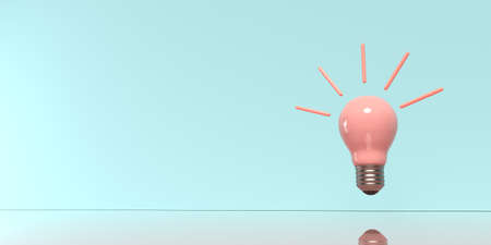 Idea light bulb on a colored background
