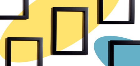 Blank rectangle picture frames