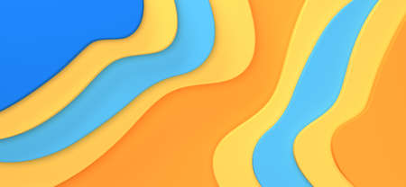 Abstract colorful wave pattern background 3d rendering