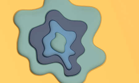 Abstract colorful wave pattern background 3d renderingの写真素材