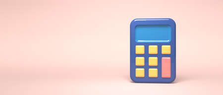 Calculator - accounting and financial concept - 3d renderingの写真素材