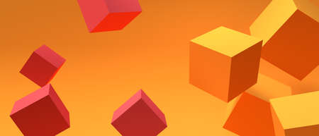 Abstract 3D render of cube shapes