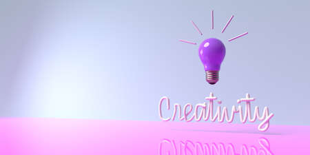 Light bulb with Creativity text