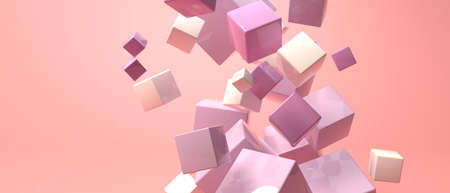 Scattered light bulbs on a colored background - 3D