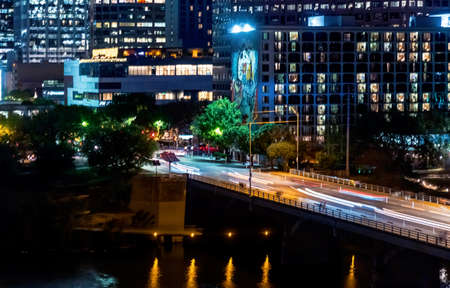 Downtown Austin Texas skyline and Colorado riverの写真素材