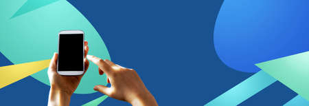 Person using smartphoneの写真素材