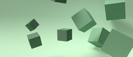 Abstract 3D render of cube shapes