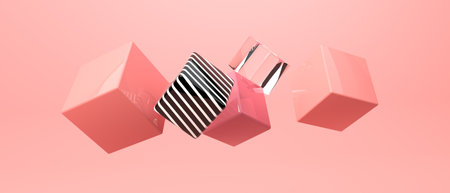 Abstract 3D render of cube shapes