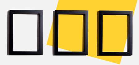 Blank rectangle picture framesの写真素材