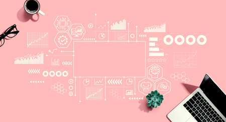 Digital Transformation concept with laptop computerの写真素材