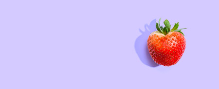 Fresh red strawberry overhead viewの写真素材