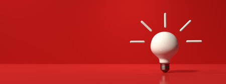 Light bulb on a colored background - 3Dの写真素材