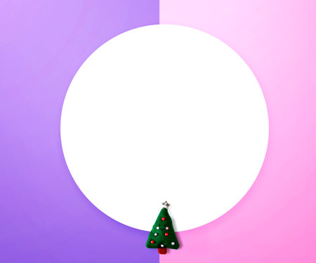Christmas cushion tree overhead viewの写真素材